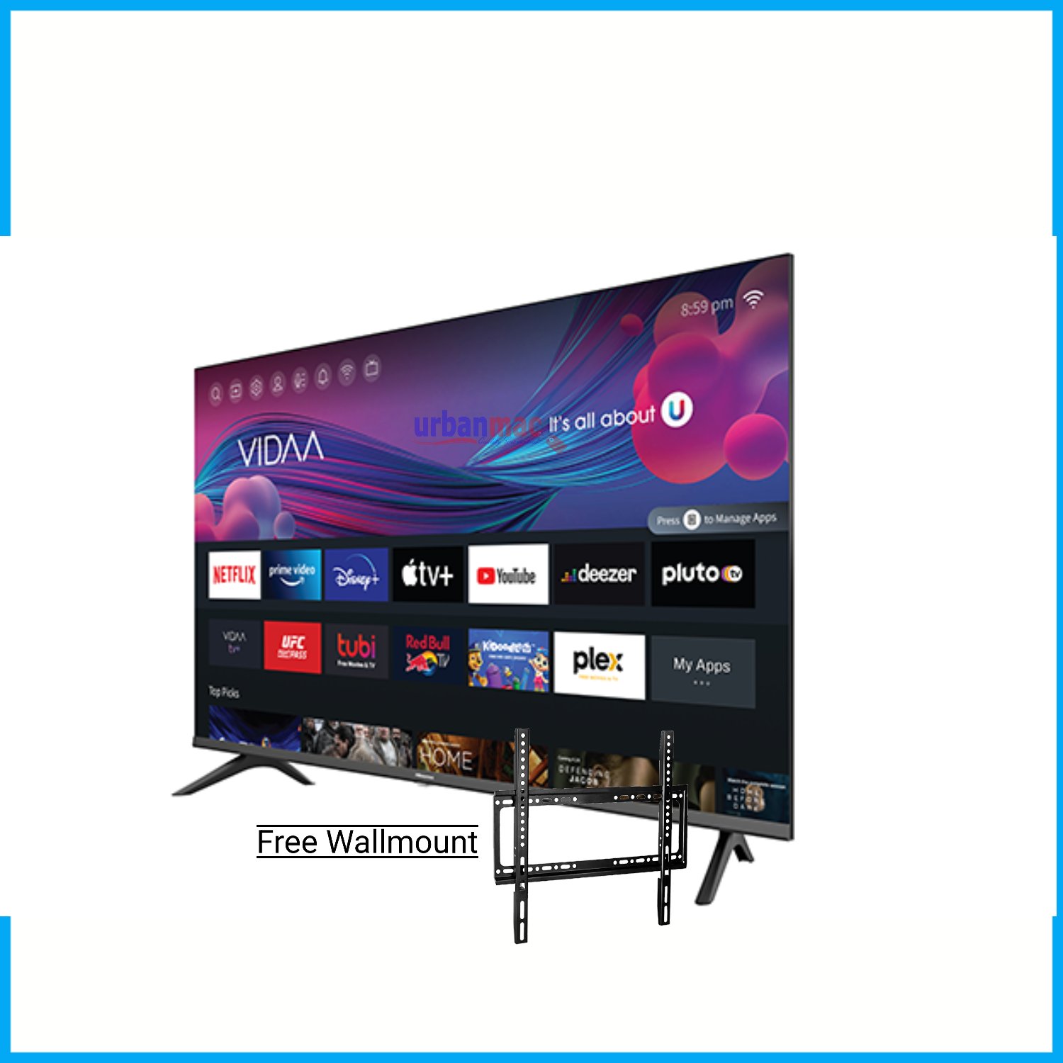 Hisense 32 Inch Smart Vidaa HD Tv 32A4K