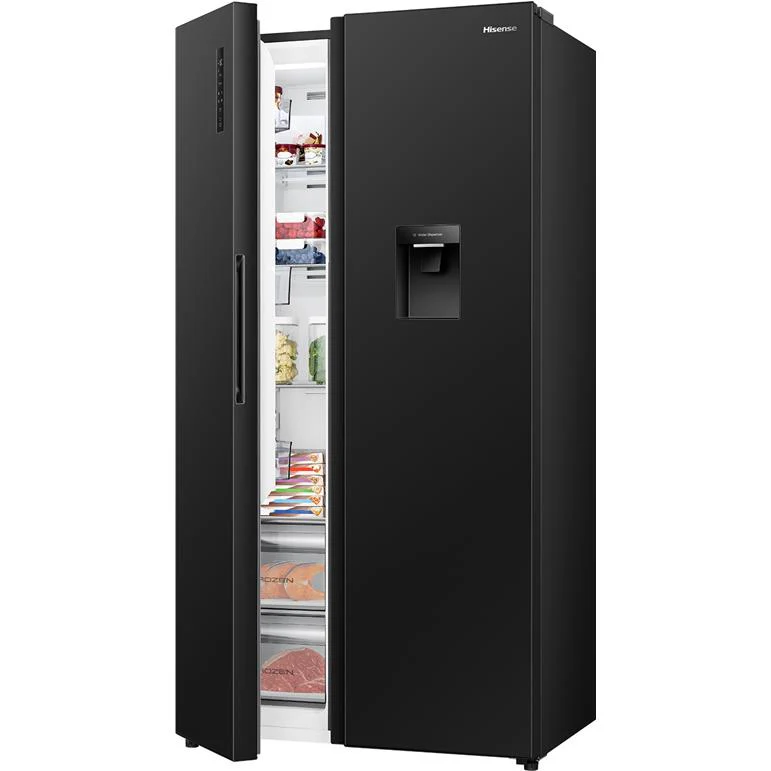 Hisense 549 liters Fridge Non-Frost side by side black water dispenser REF668DR