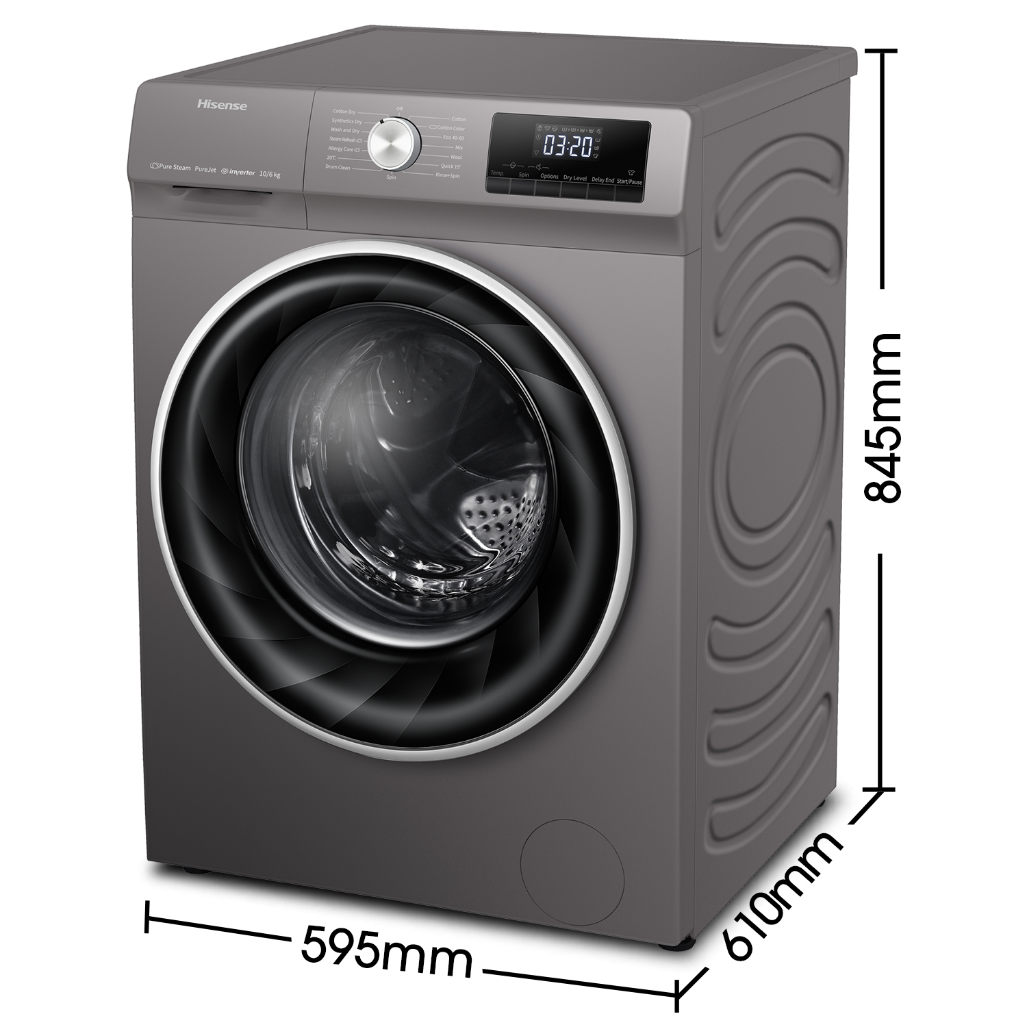 Hisense 8kg Front load Washing machine Full Automatic WFQP8014EVMT