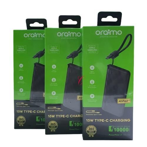 Oraimo Powerflow L1 OPB-1103 10000mAh  Detachable Cable powerbank