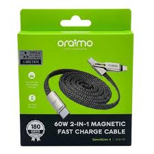 Oraimo SpeedLine 4 Magnetic 2-IN-1 60W Fast Charge Cable
