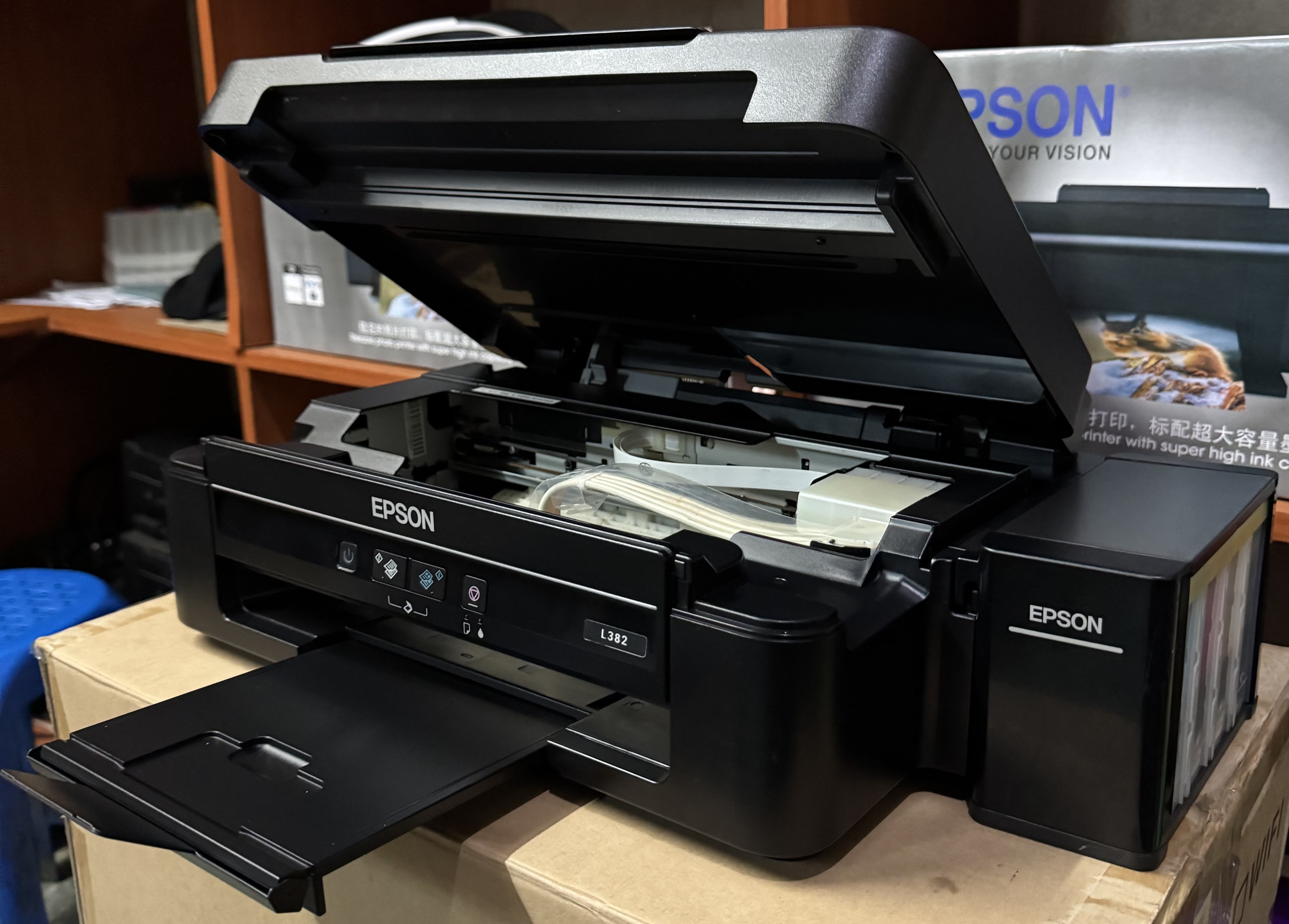 Slightly Used Epson L382  Sublimation Printer