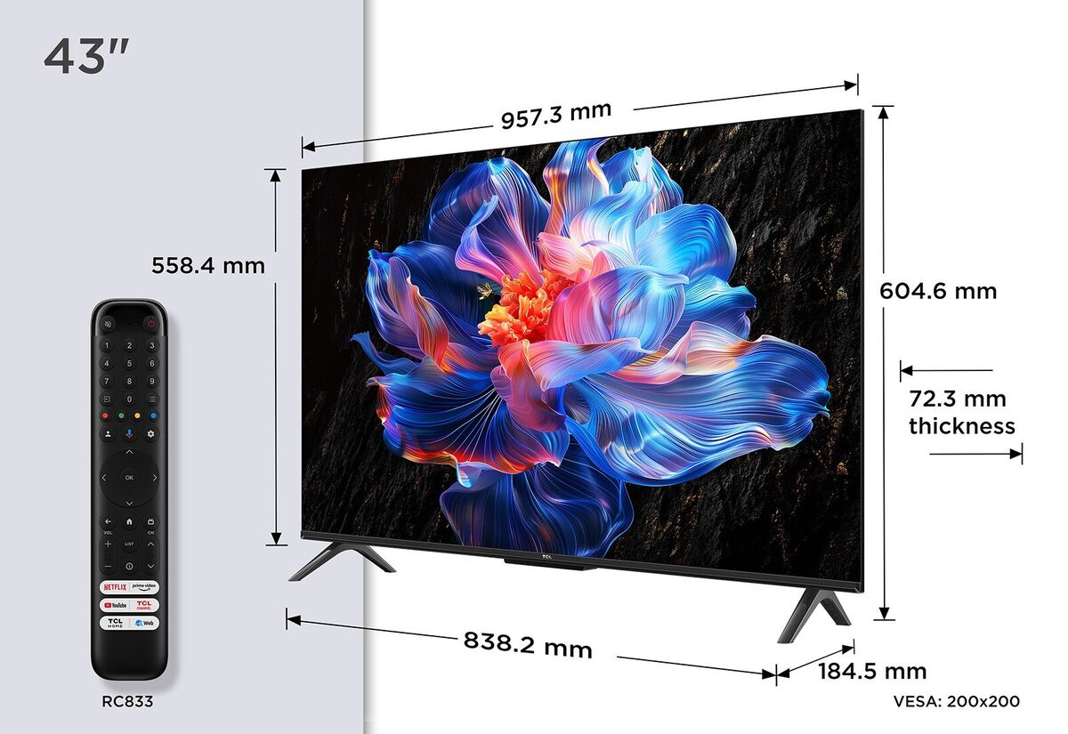 TCL 43 Inch V6D 4K HDR Smart Google TV