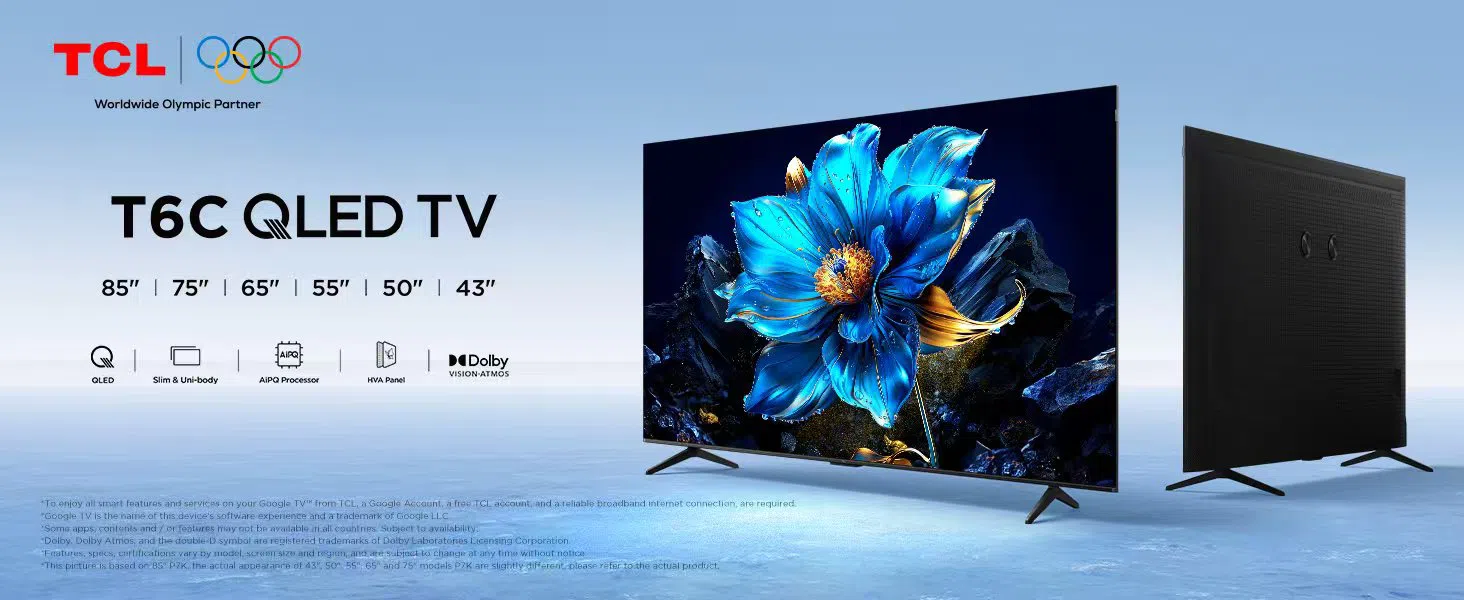 TCL 55T6C 55 inch QLED Smart Google TV