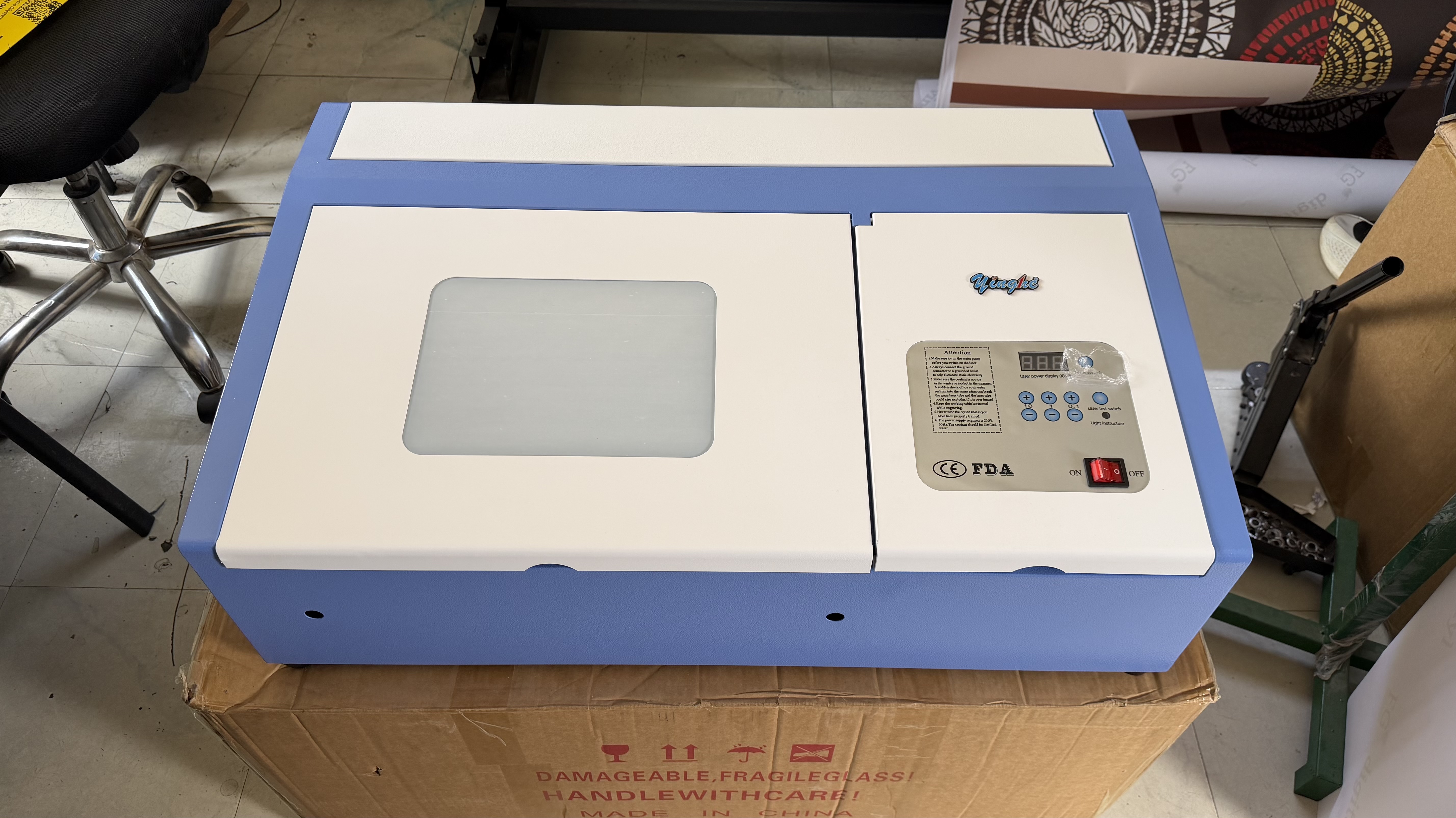 Yinghe 30cm by 20cm CO2 Laser Rubber Stamps Engraving Machine